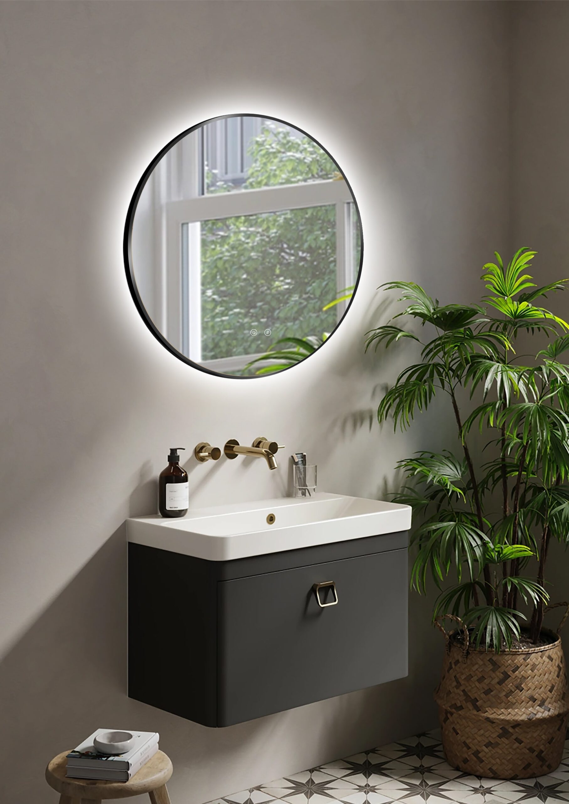 ESPEJO LED ARES BLACK & GOLD - Imagen 7