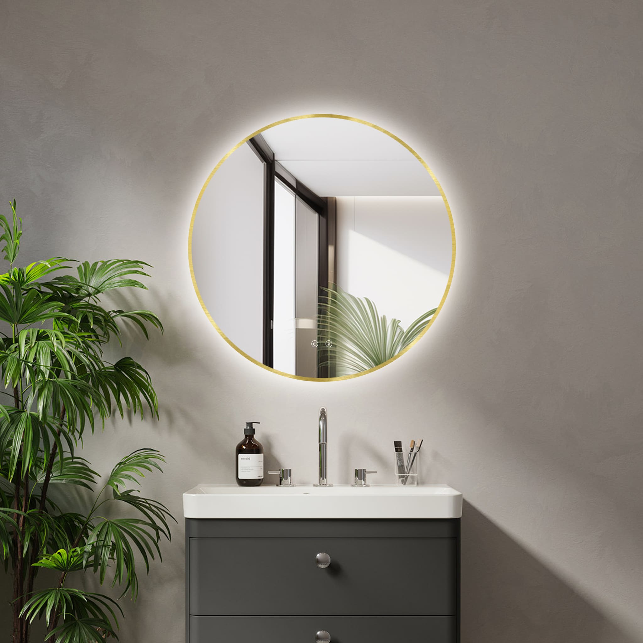 ESPEJO LED ARES BLACK & GOLD - Imagen 4