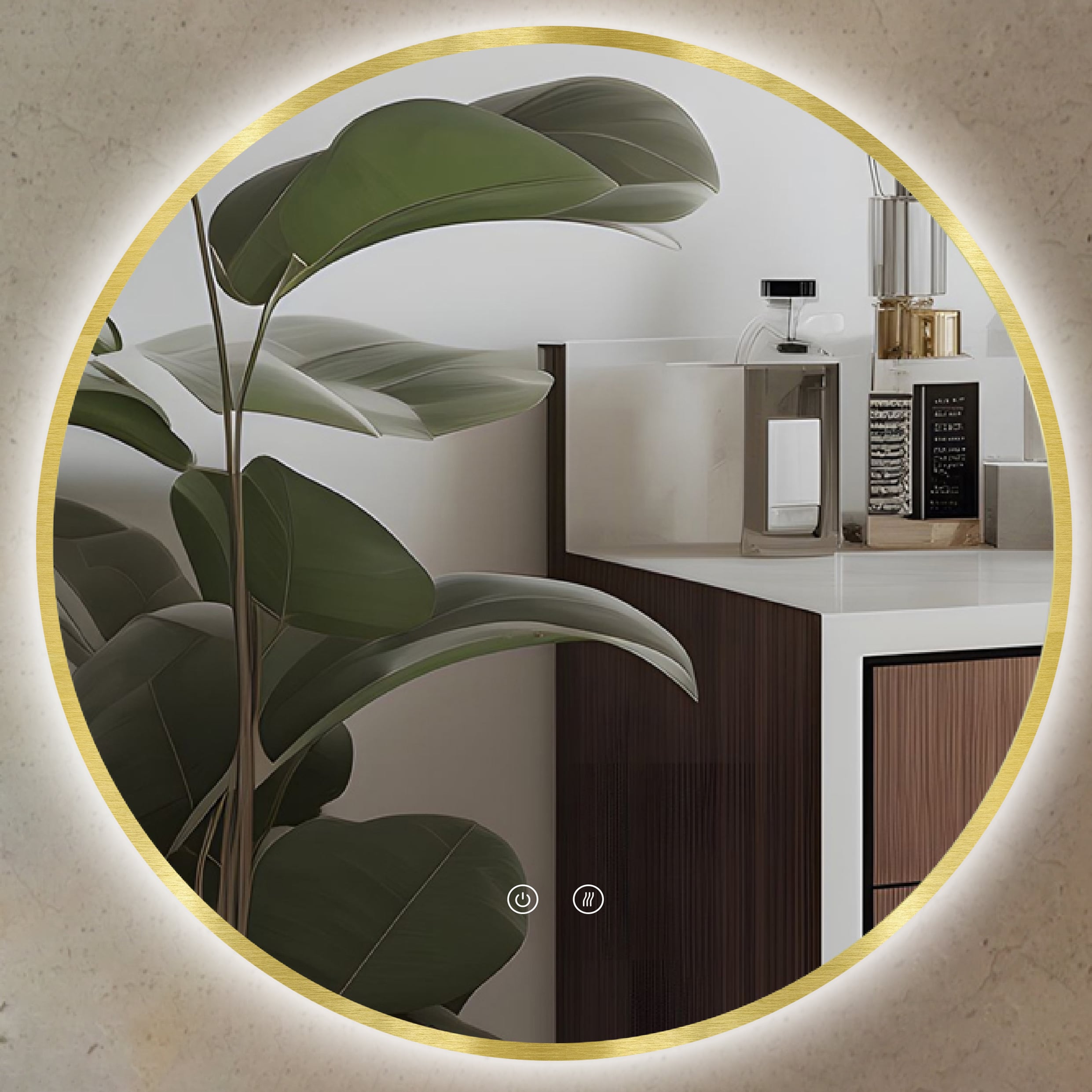 ESPEJO LED ARES BLACK & GOLD - Imagen 6