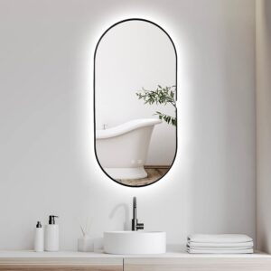 ESPEJO LED SELENE BLACK & GOLD